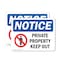 Signmission Private Property Keep Out OSHA Notice Sign, Plastic, 14in W x 10in L, 2PK OS-2PACK-NS-P-1014-L-16418 - alternate 1